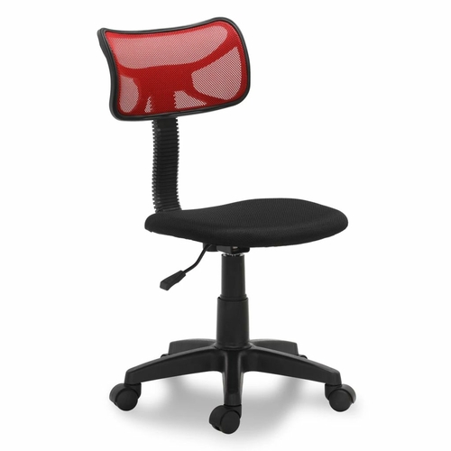 Office Chair Plastic Black and Red 30.3"-35"