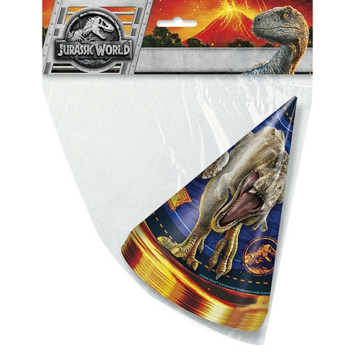 Unique Industries 268757 Jurassic World 2 Party Hat - 8 Piece