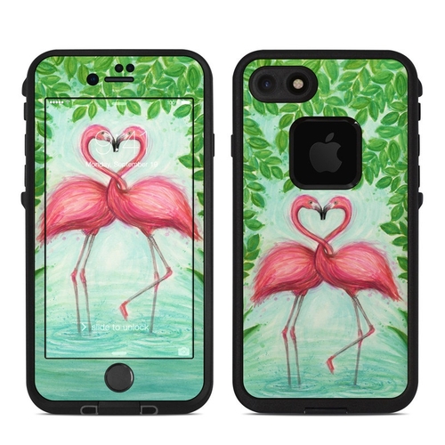 DecalGirl LFI7-FLAMINGOLOVE Lifeproof iPhone 7 & 8 Fre Case Skin - Fla