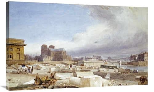 Global Gallery GCS-267769-44-142 44 in. Notre Dame from the Quai St. B