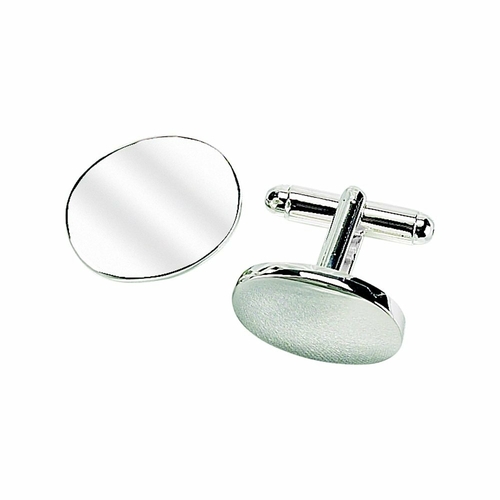 Creative Gifts International 002600 0.75 x 0.625 in. Oval Cuff Links -