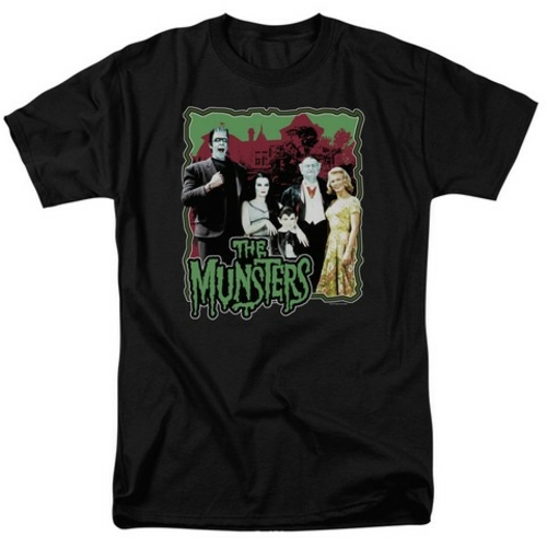 Trevco Munsters-Normal Family Short Sleeve Adult 18-1 Tee, Black -