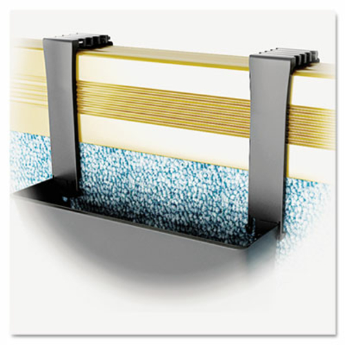 Deflect-O 391404 Plastic Partition Brackets  Set of Two  Black