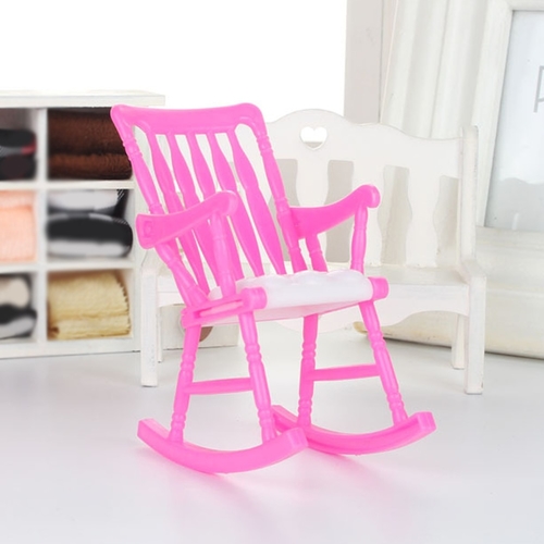 Mini Plastic Rocking Chair Dollhouse DIY Room