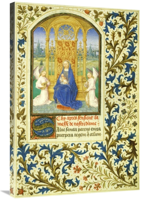 Global Gallery GCS-282426-36-142 36 in. Virgin Enthroned Between Angel