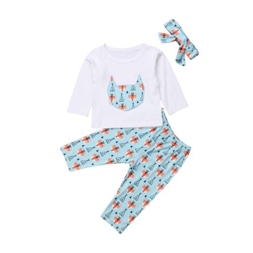 Cute Kids Coton 3Pcs Newborn Baby Girl Boy