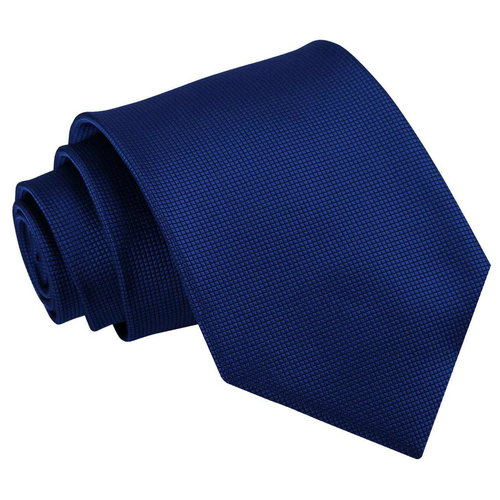Solid Check Classic Tie - Royal Blue