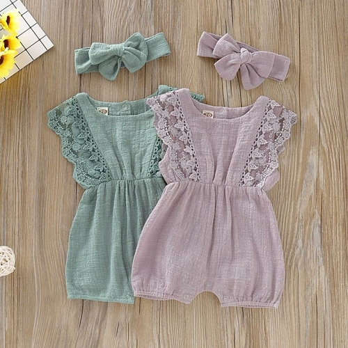 Summer baby girl store rompers