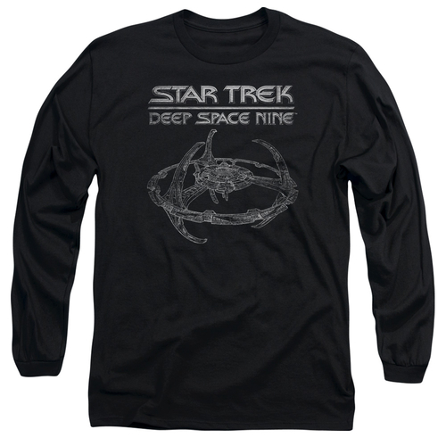 Trevco CBS1319-AL-6 Star Trek & DS9 Station Adult 18-1 Long Sleeve T-S