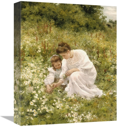 Global Gallery GCS-267260-16-142 16 in. Picking Daisies Art Print - He