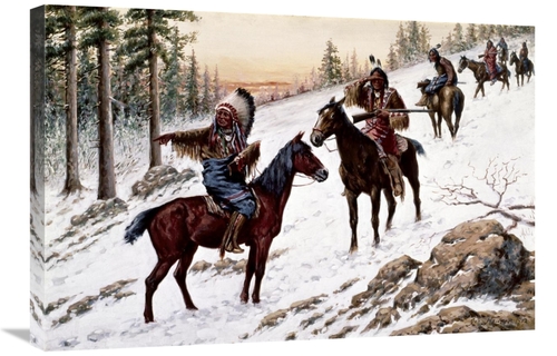 Global Gallery GCS-277861-30-142 30 in. Indians on the Trail Art Print