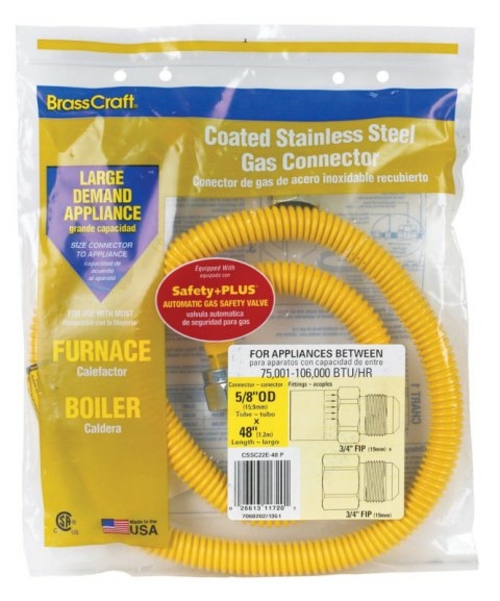 Brasscraft CSSC91R-48P 0.5 x 0.75 x 0.62 in. F48 Stainless Steel Gas C