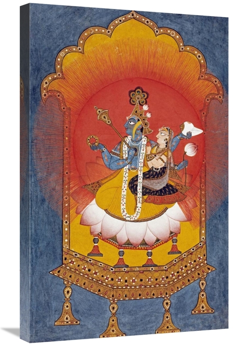 Global Gallery GCS-267678-30-142 30 in. Vishnu & Lakshmi Enthroned Art