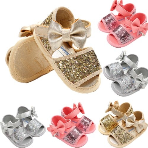 Summer Baby Girls Sequins  Anti Slip Crib