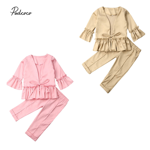 2 7T Little Girls Fashion Clothes Set Baby Kids