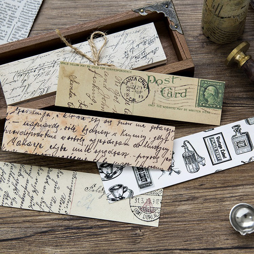 30PCS/Pack Retro Letter Bookmark Paper Bookmarks