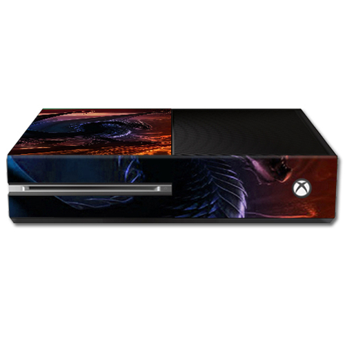 MightySkins MIXBONE-Fire Dragon Skin Decal Wrap for Microsoft Xbox One