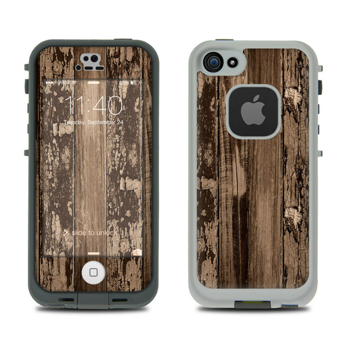 DecalGirl LCF5-WWOOD Lifeproof iPhone 5S Fre Case Skin - Weathered Woo