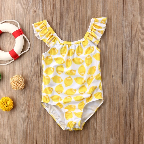 Women Kid Baby Girl Lemon Casual Solid Sleeveless