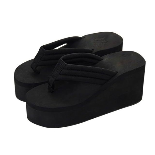Fashion Wedges Platform Flip Flops for womens (Size-UK-7)