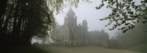 Castle Covered With Fog  Dunrobin Castle  Highlands  Scotland  United 