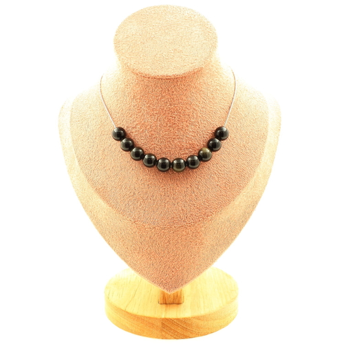 Golden Obsidian 8 mm 10 beads necklace