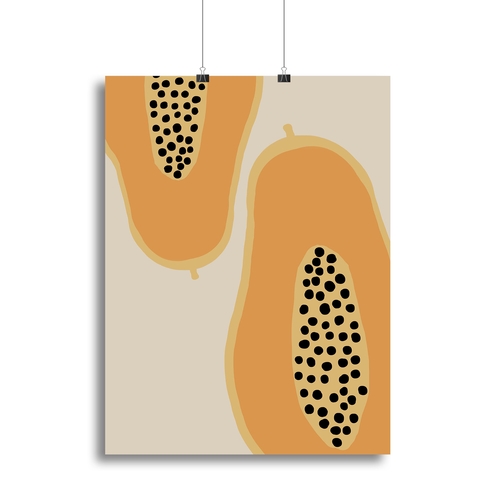 Papaya Minimalist Canvas Print or Poster
