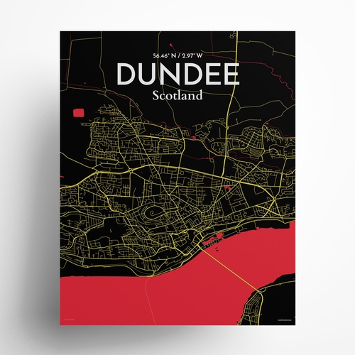 Dundee City Map Poster