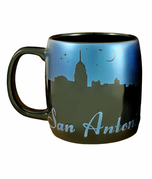 Americaware SMSAT03 San Antonio 22 oz Night Sky Silhouette Mug