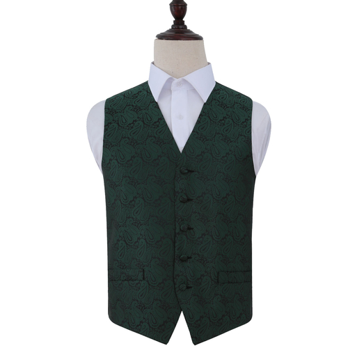 Paisley Waistcoat - Emerald Green, 44'
