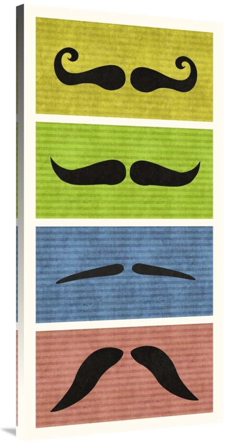Global Gallery GCS-398816-2448-142 24 x 48 in. Mustache - Stacked Art 