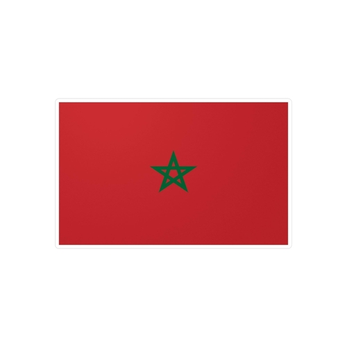 Autocollant Drapeau du Maroc en plusieurs tailles