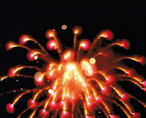 Panoramic Images PPI136914 Close up of ignited fireworks Poster Print 