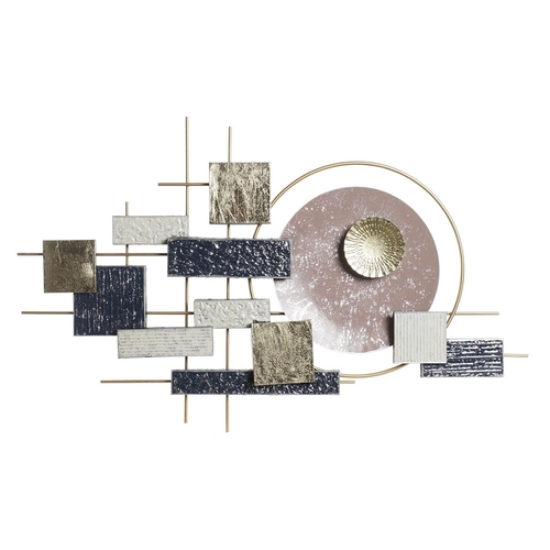 Wall Decoration DKD Home Decor Blue White Golden Abstract Modern 110 x