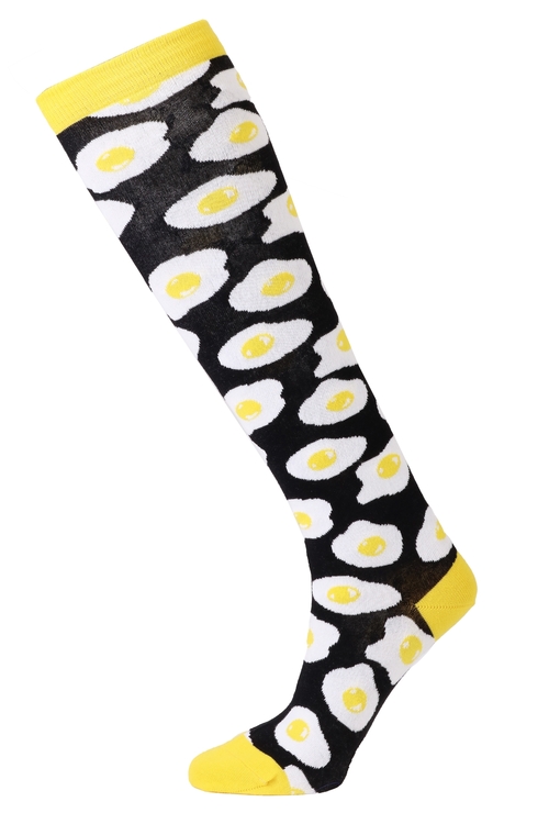 EGG cotton knee highs with eggs