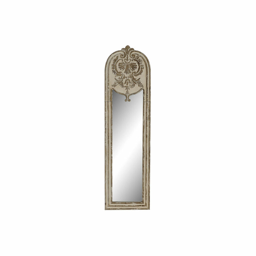 Wall mirror DKD Home Decor Mirror Fir White (38 x 3 x 136.5 cm)