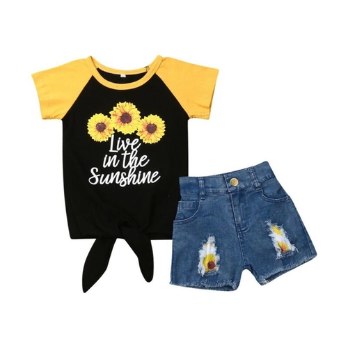 1 6Y Summer Baby Kids Girls Clothes Sets