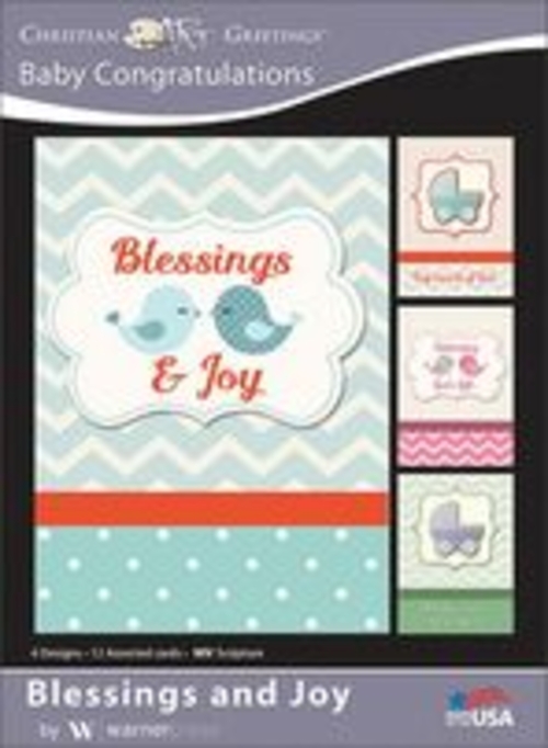 Warner Press 165070 Blessings & Joy Assorted Baby Congratulation NIV B