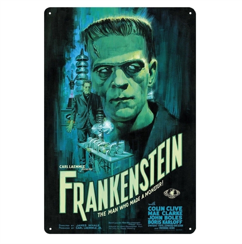 Frankenstein Movie Poster Metal  8 x 12 Tin Sign