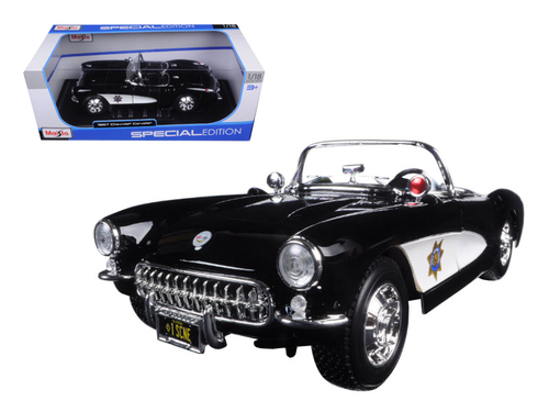 1957 Chevrolet Corvette Highway Patrol 1/18 Diecast Model Car by