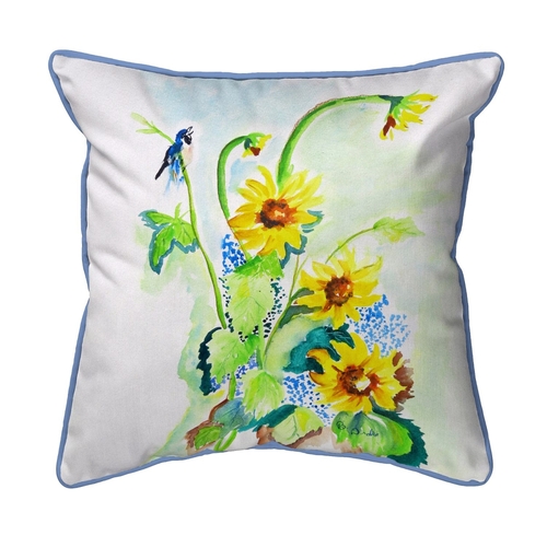 Betsy Drake SN1049 12 x 12 in. Sunflower & Bird Small Indoor & Outdoor