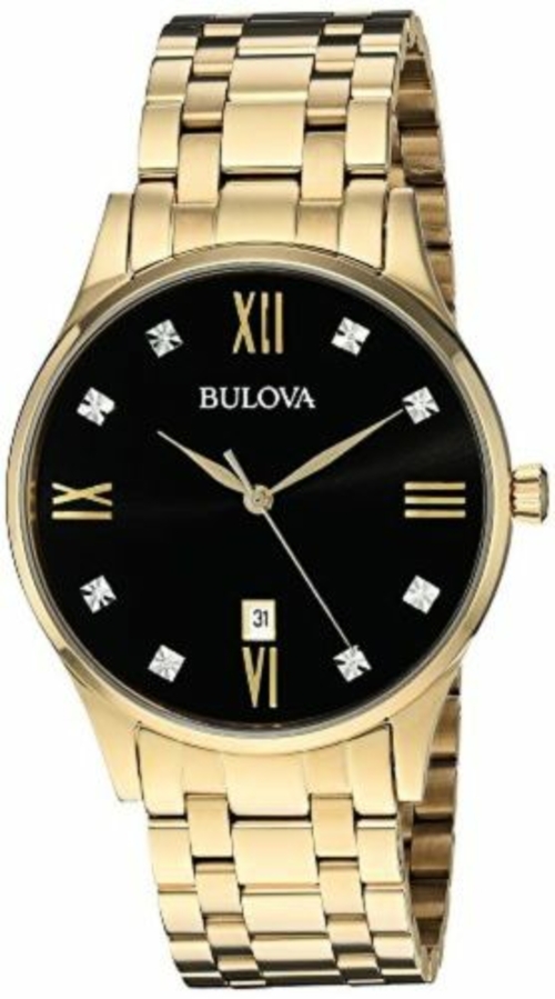Bulova Gold-Tone Stainless Steel Mens Watch 97D108
