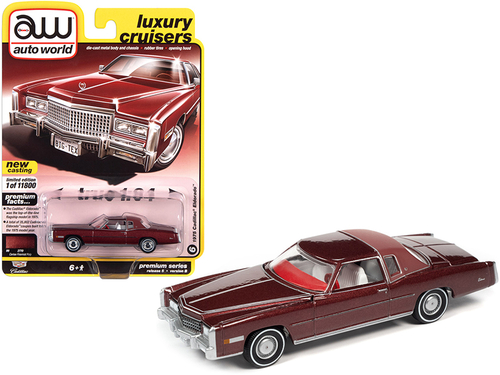 1975 Cadillac Eldorado Cerise Firemist Red Metallic with Maroon
