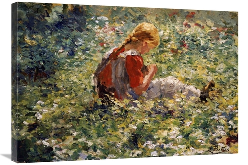 Global Gallery GCS-267014-36-142 36 in. A Young Girl in a Flower Garde