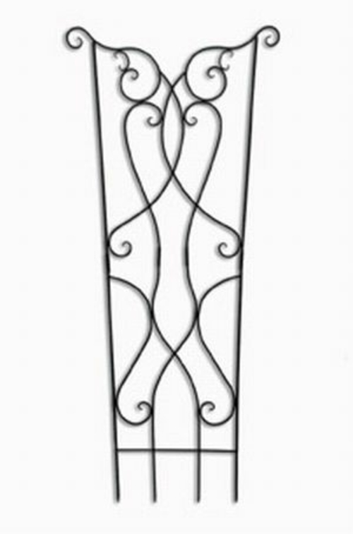 Achla VFT-20 Garden Rococo Trellis - Graphite Powdercoat
