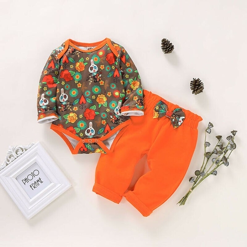 Pudcoco Autumn Halloween Print Newborn kids Baby