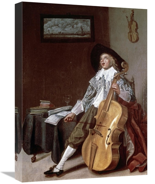 Global Gallery GCS-277830-22-142 22 in. Cello Player Art Print - Dirck