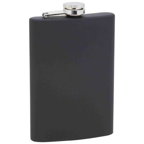 8oz Stainless Steel Flask- Blk