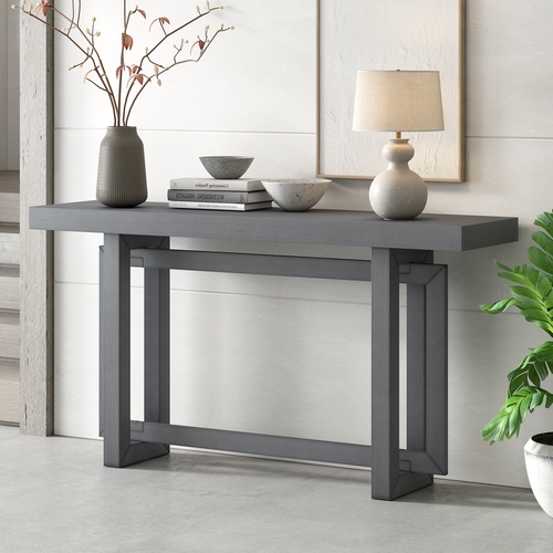 Contemporary Console Table with Wood Top, Extra Long Entryway Table