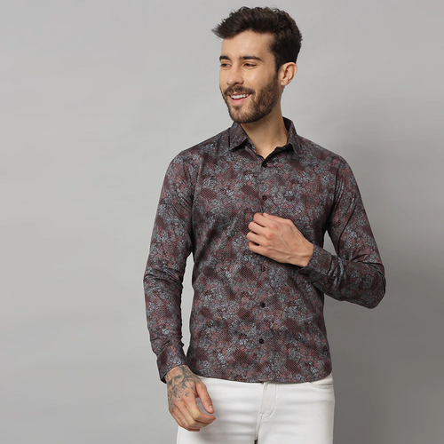 Snake Print Shirt - Bold & Stylish (Size-S) (Color-Purple)